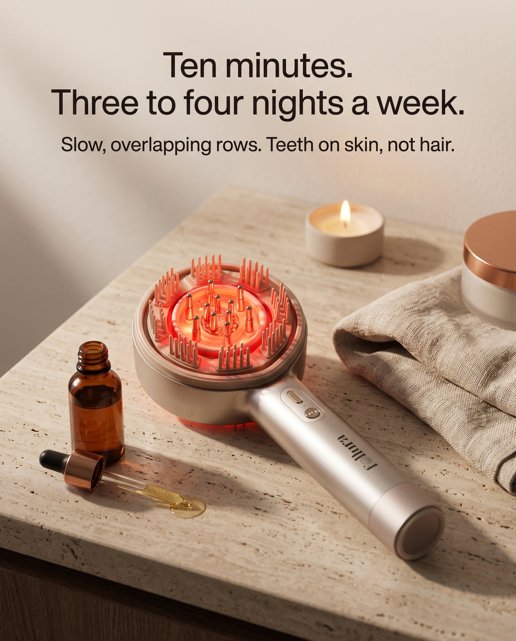 Follura Intelligent Red Light Scalp Massage Comb