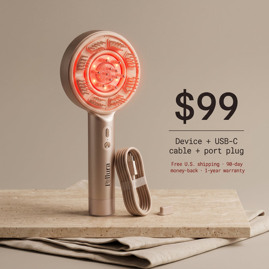 Follura Intelligent Red Light Scalp Massage Comb